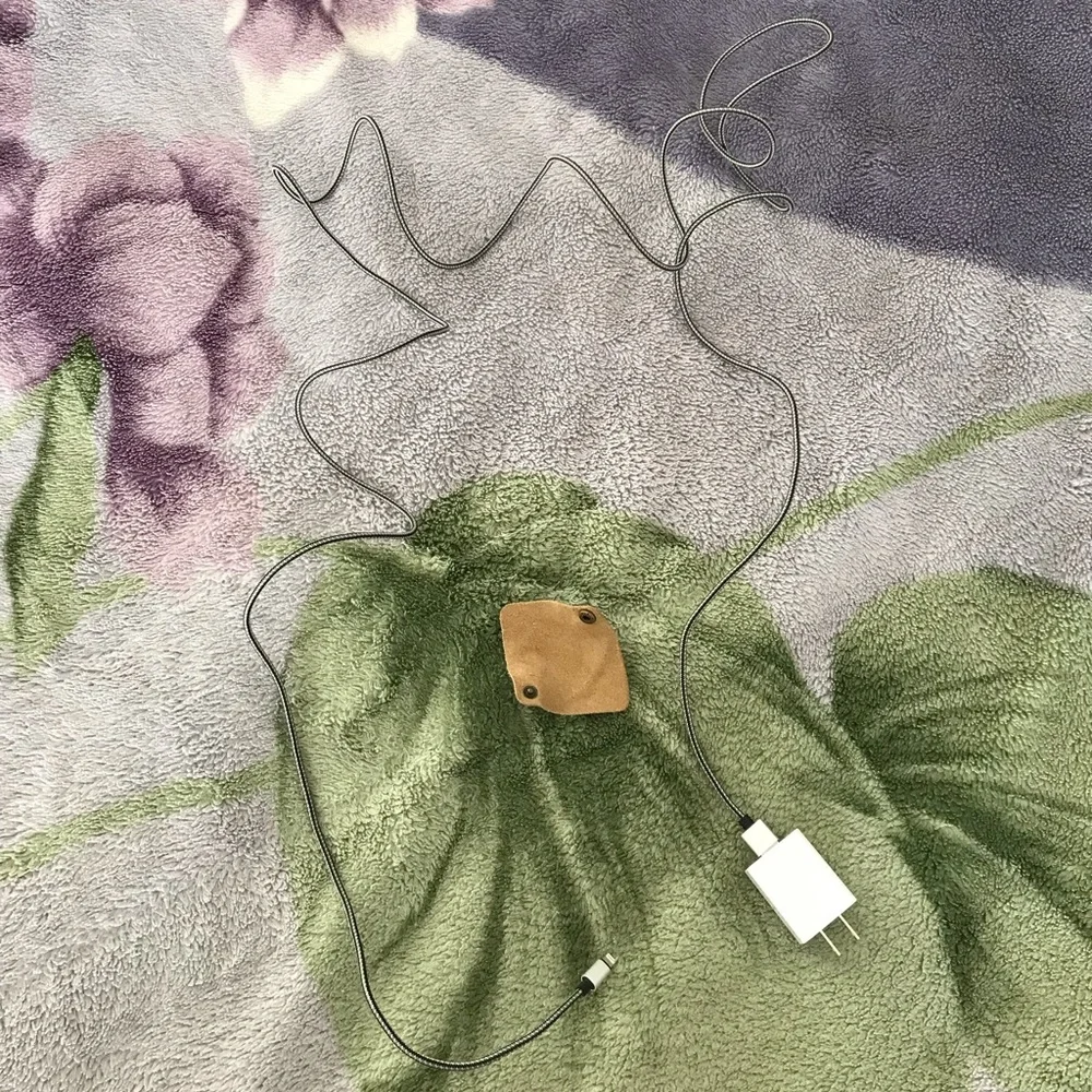 Teka AC Adapter + iPhone Lightning Cable + Leather Cord Organizer